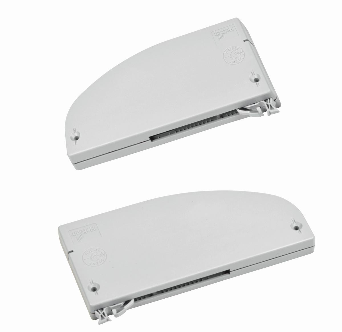 TLUMIČ DOVÍRÁNÍ PRO POSUVNÍ DVEŘE - barvy hliníku, plast (35/10/13cm)