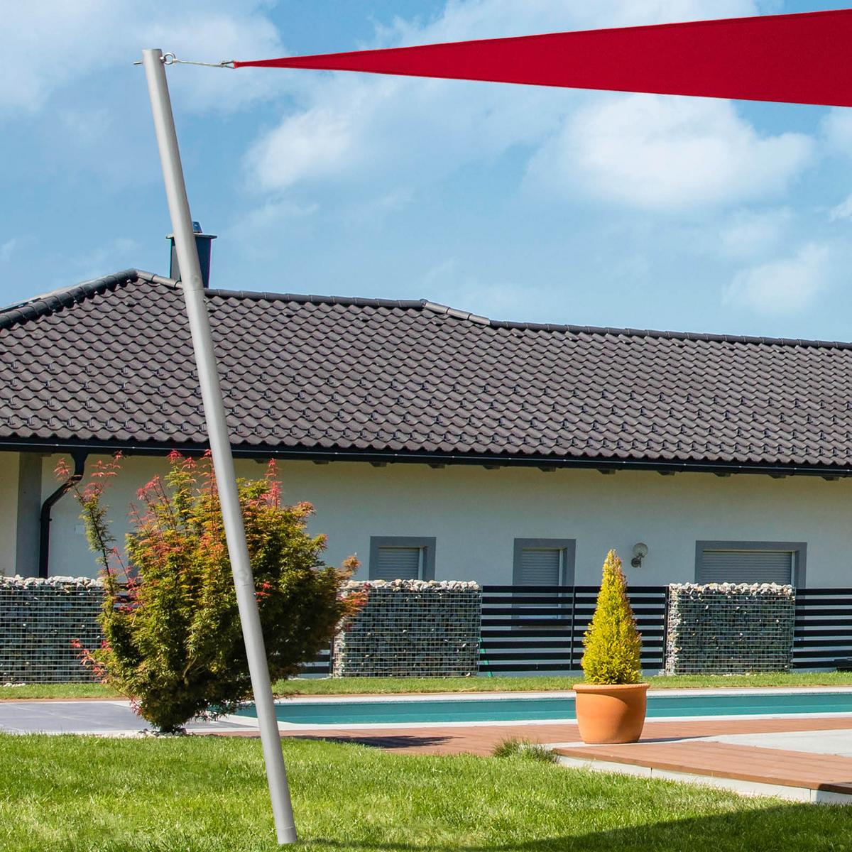 Sonnensegel Dreieckig 3x3x3 M - Dunkelrot, Basics (300/300/300cm)