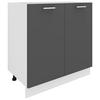 Küchenunterschrank Esilo B: 80 cm Anthrazit/Weiß - Anthrazit/Weiß, KONVENTIONELL, Holzwerkstoff (80/82/46cm) - MID.YOU