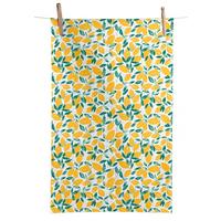 Sada utěrek žlutá/zelená/bílá - bílá/zelená, textil (50/70cm)