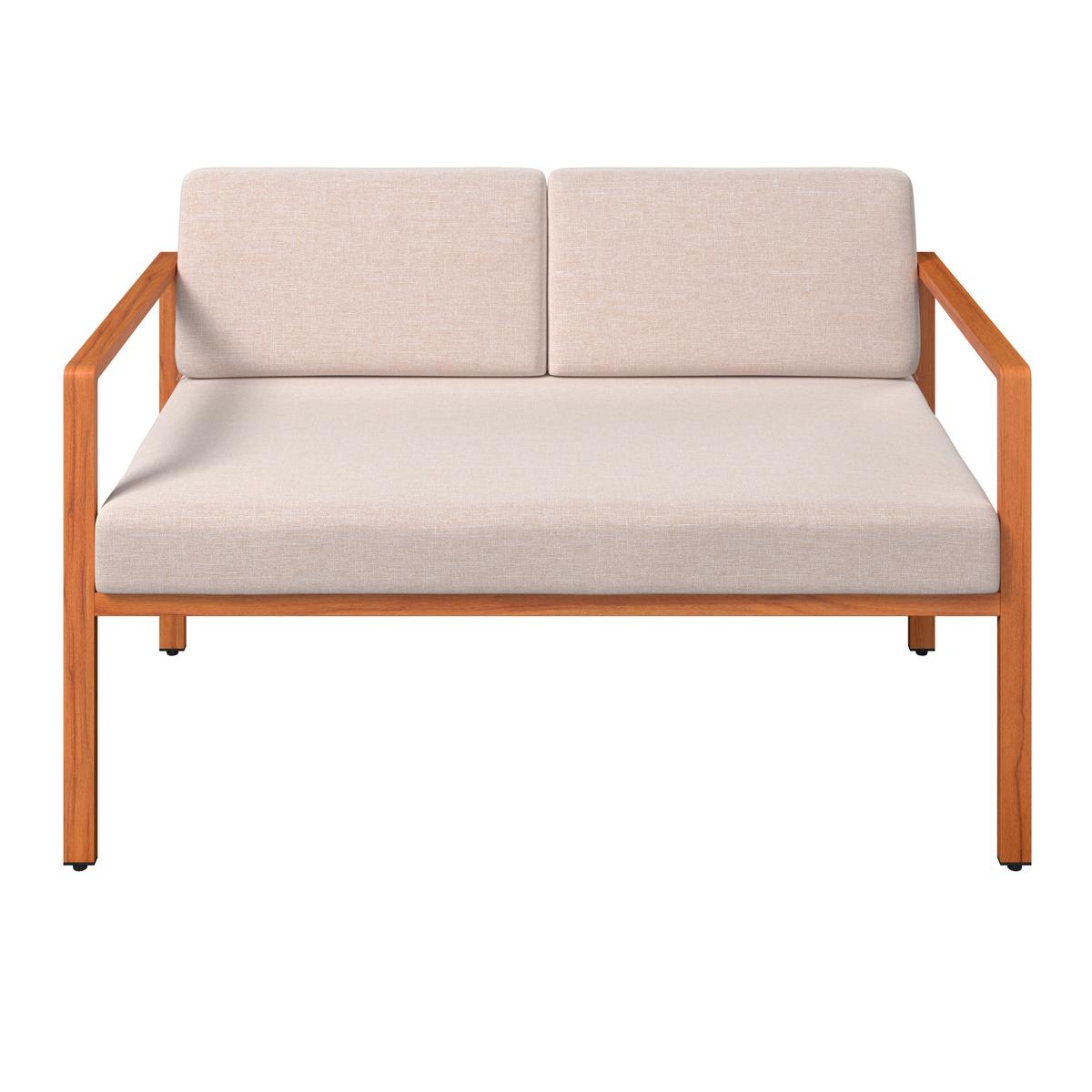 Loungegarnitur Göteborg - Dunkelgrau/Beige, MODERN, Glas/Textil - Beldano