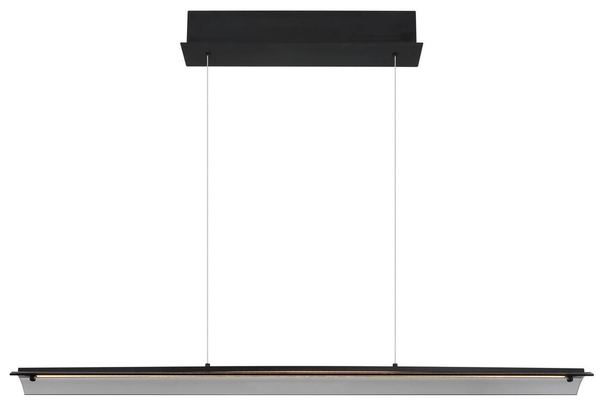 Led-hängeleuchte 17017s - Schwarz/Grau, Design, Glas/Metall (100/12/150cm) - Globo