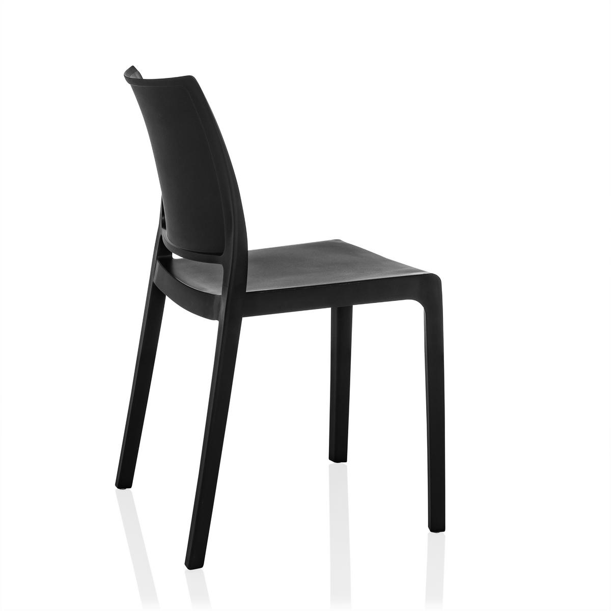 Stuhl T37 V Schwarz B: 47 cm - Schwarz, MODERN, Kunststoff (47/80/51cm) - MID.YOU