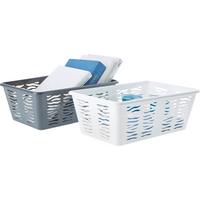 Tárolókosár Zebra - antracit/fehér, Konventionell, műanyag (30/20/11,1cm) - Homezone