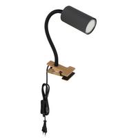 Klemmleuchte 57911kg Warmweiß mit Klippschalter - Graphitfarben/Schwarz, Basics, Kunststoff/Metall (10/5,5/41,5cm) - Globo