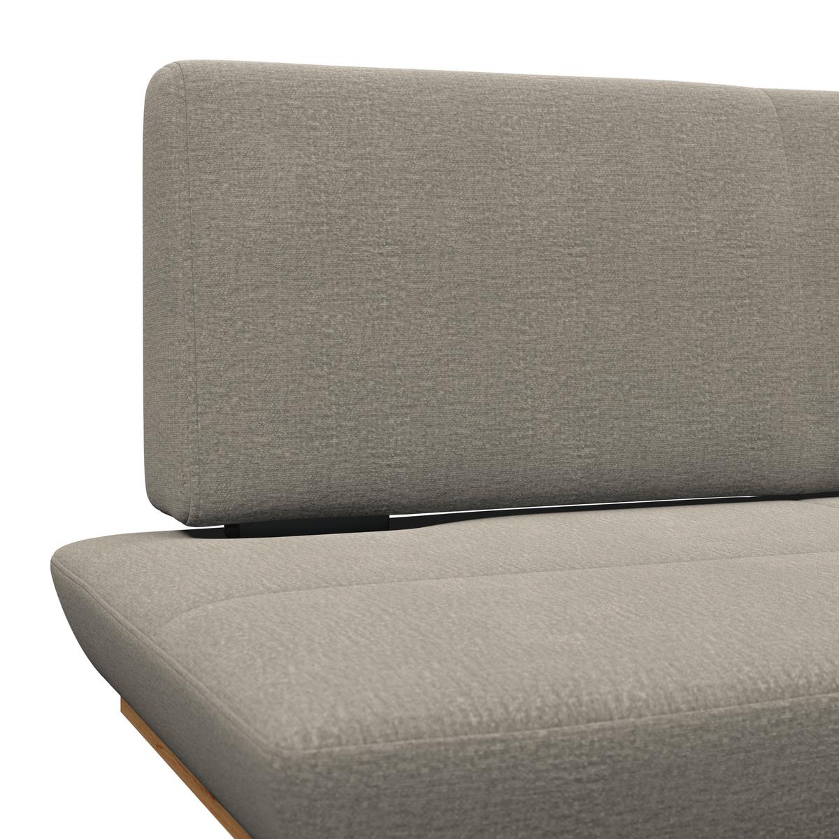 Sitzbank Tristan Webstoff beige, B: 130cm - Beige/Schwarz, MODERN, Holz/Textil (130/48/90cm) - James Wood