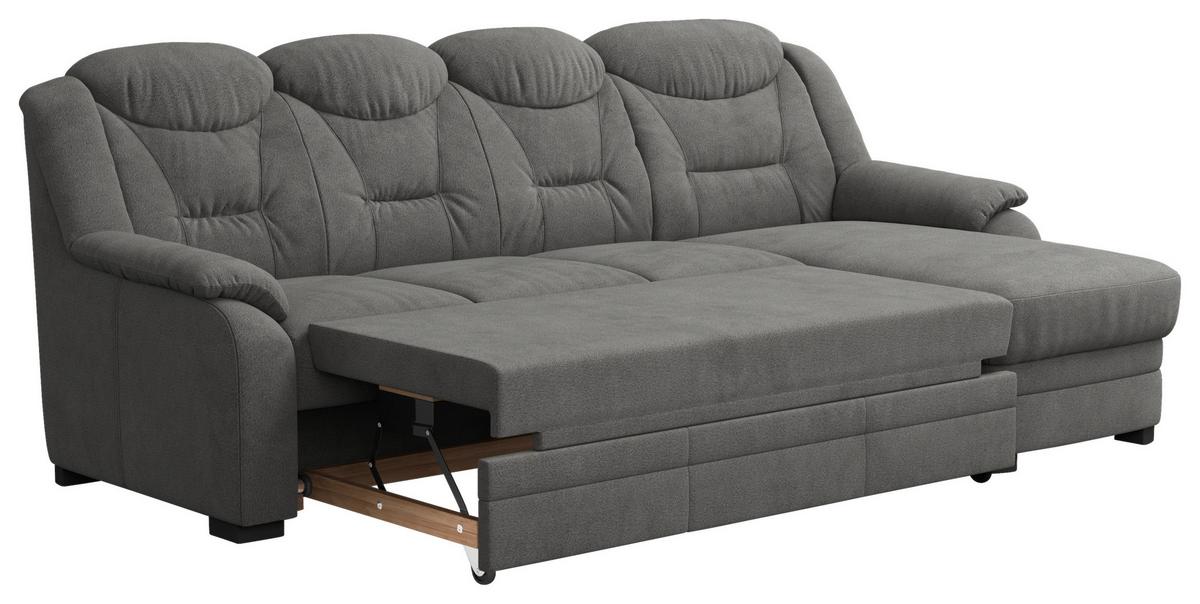 Ecksofa Marcus Anthrazit S: 257x162 cm - Anthrazit/Schwarz, Basics, Textil (257/162cm) - MID.YOU