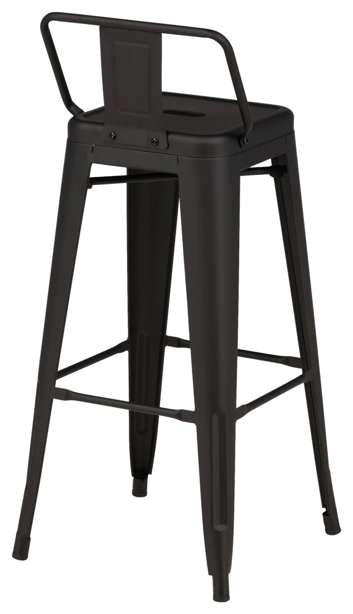 Barhocker-set Tempe - Schwarz, Design, Metall (43/94/43cm) - Livetastic