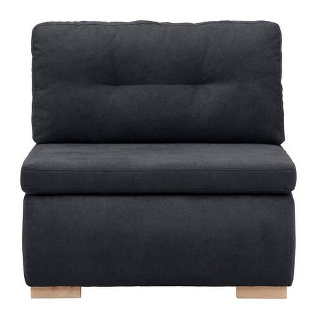 Rozkládací křeslo MODENA, černá - černá/přírodní barvy, textil/plast (89/88/90cm) - Based