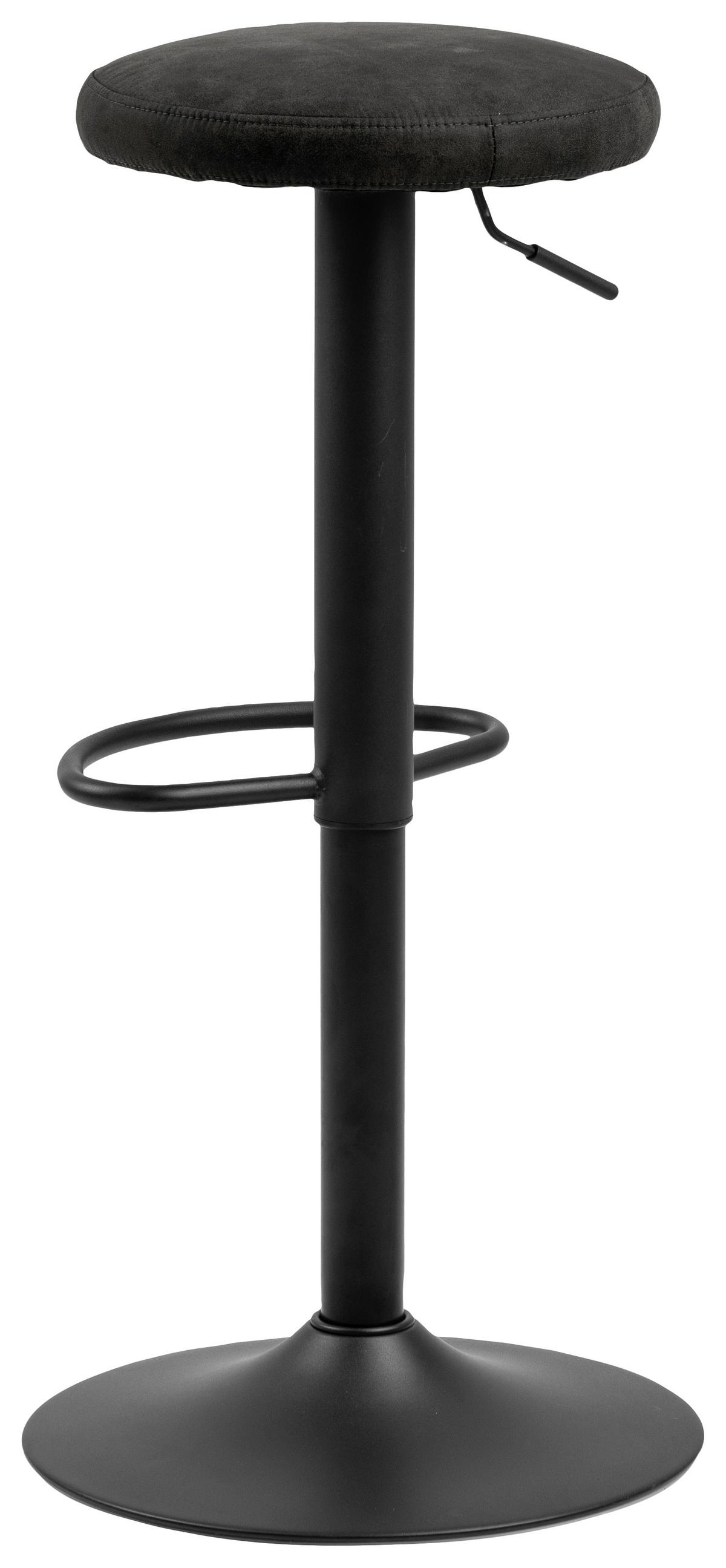 BAROVÁ ŽIDLE FINCH ANTRACIT - černá/antracitová, Design, kov/textil (40/62-82/40cm) - Carryhome