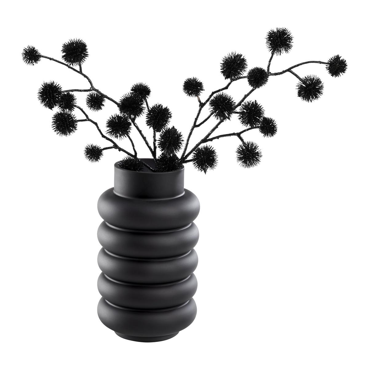 Váza Ribbo, V: ca. 20cm - čierna, Modern, sklo (15/25cm) - Premium Living