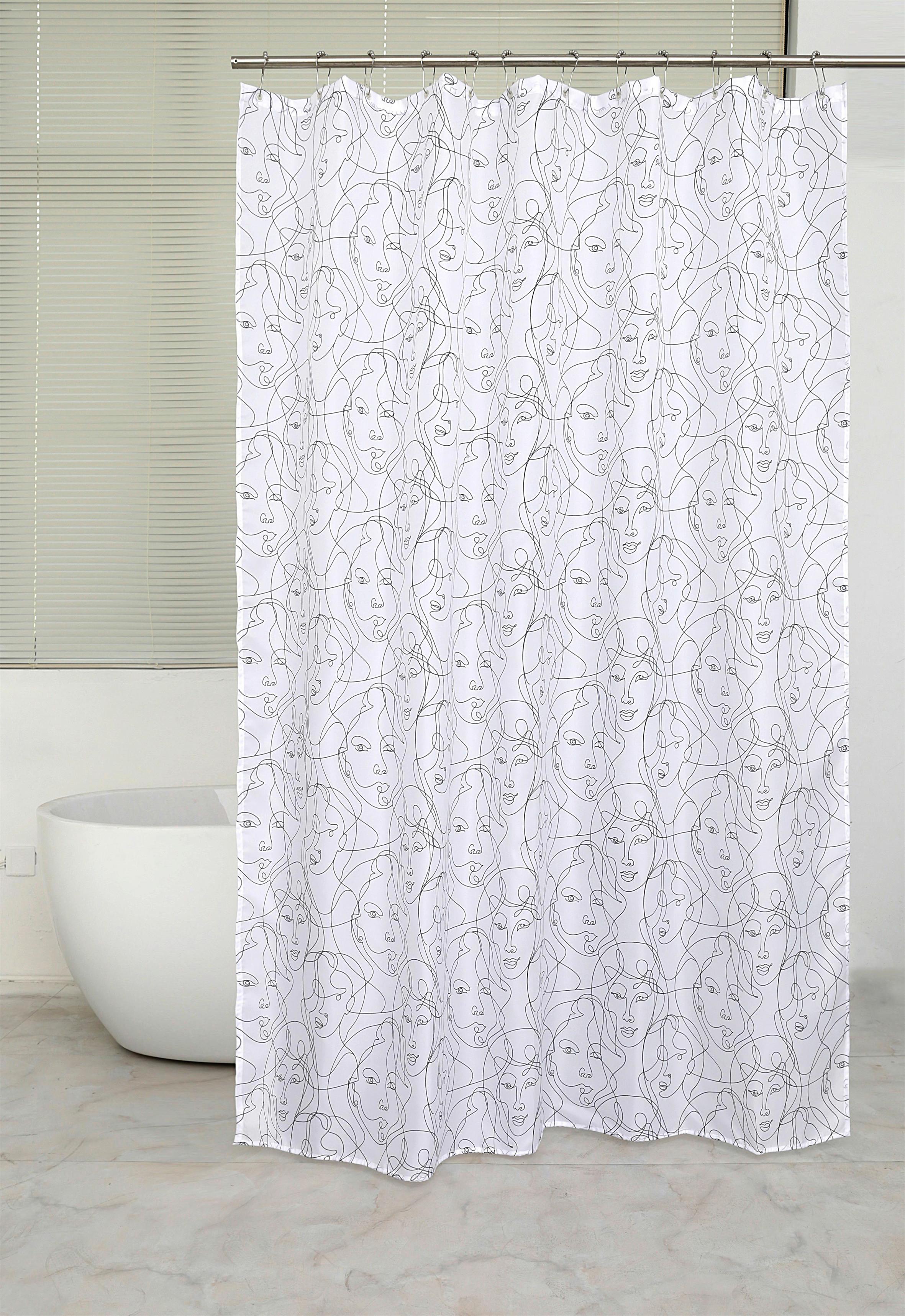 Duschvorhang Svenja - Weiß, MODERN, Textil (180/200cm) - Luca Bessoni