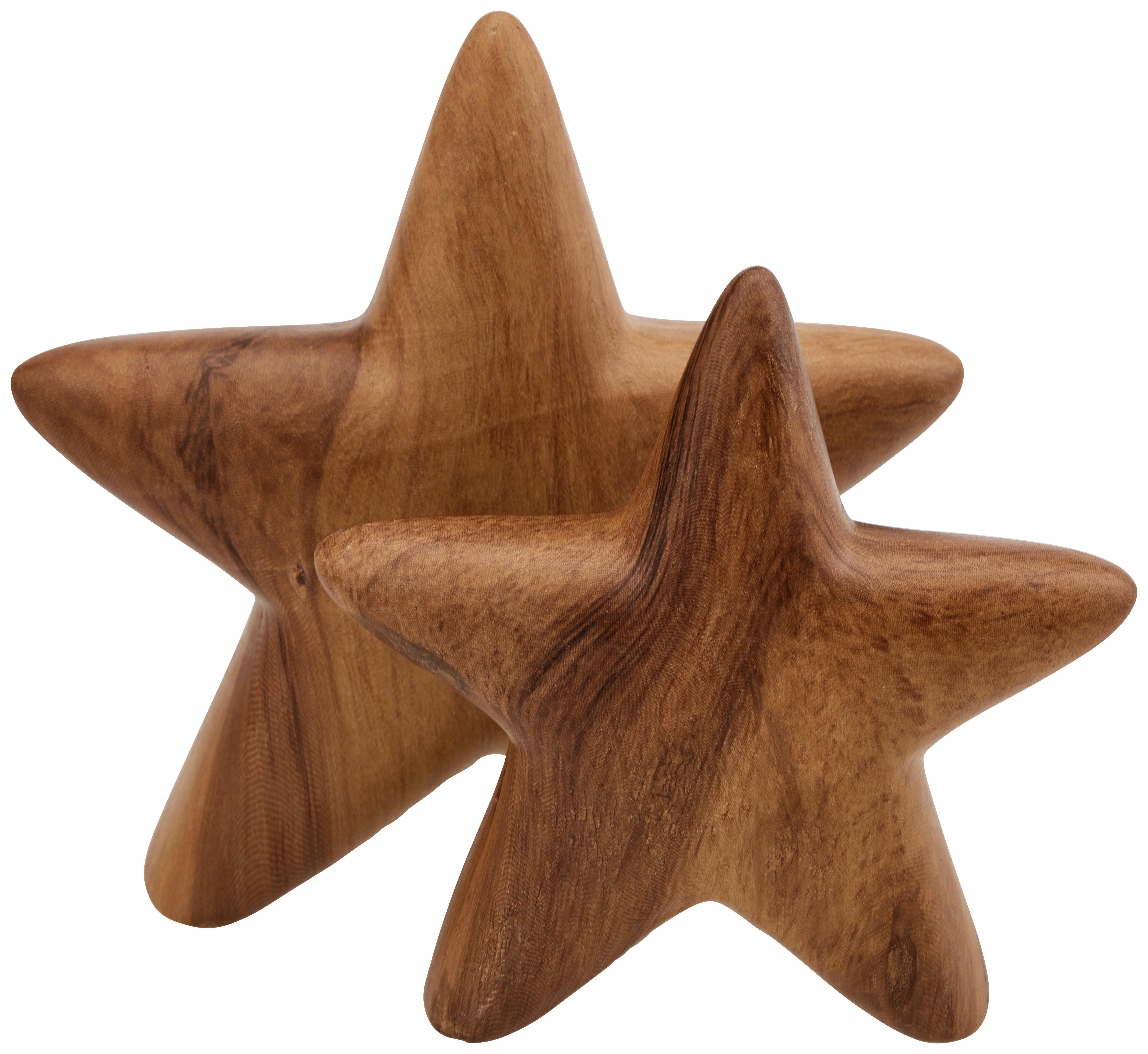 Dekostern Shine - Braun, KONVENTIONELL, Keramik (14,5/14,5/4cm) - Luca Bessoni
