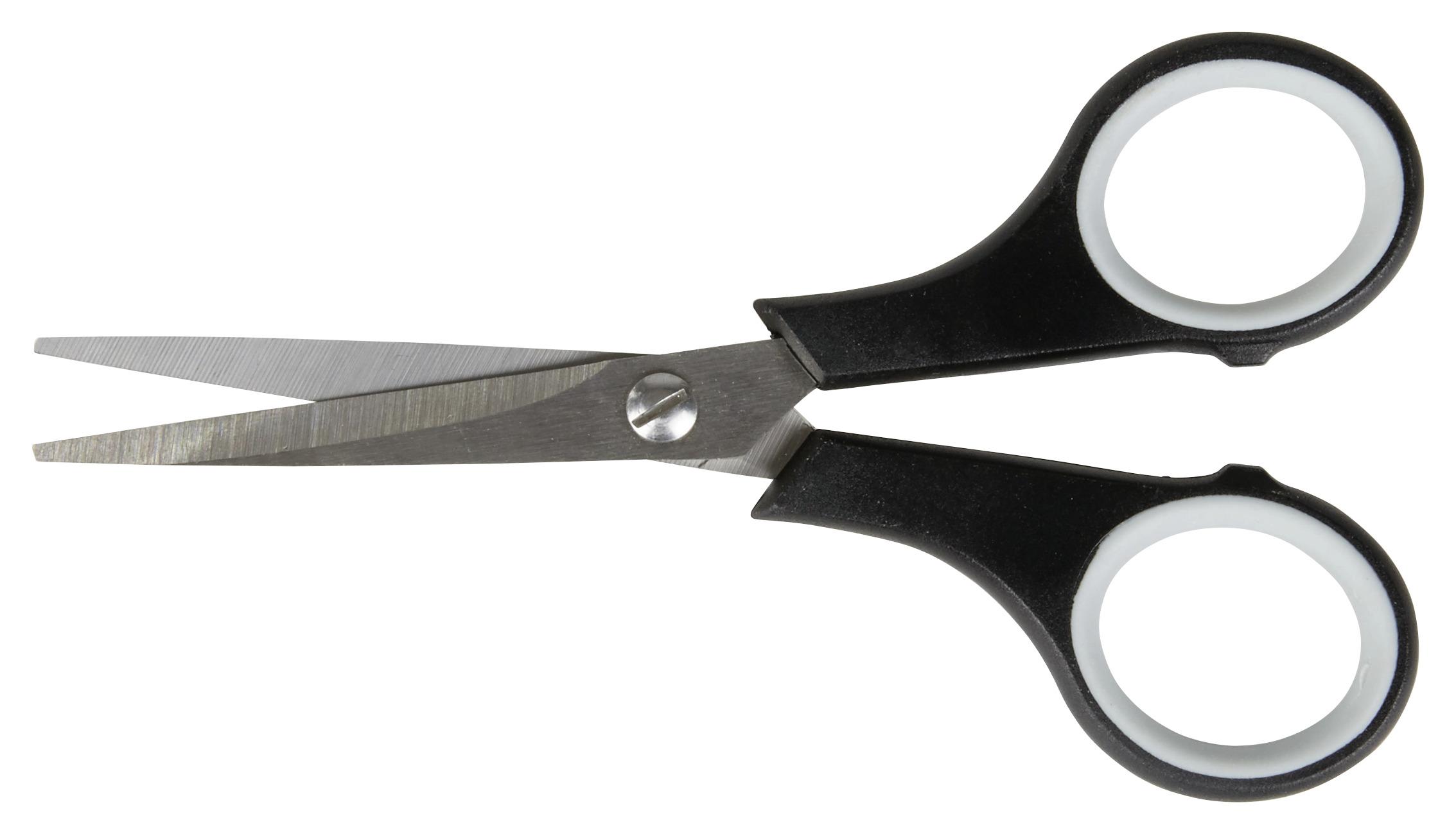 Schere 13 cm Schwarz Mit Kunststoffgriff - KONVENTIONELL, Metall (13cm)