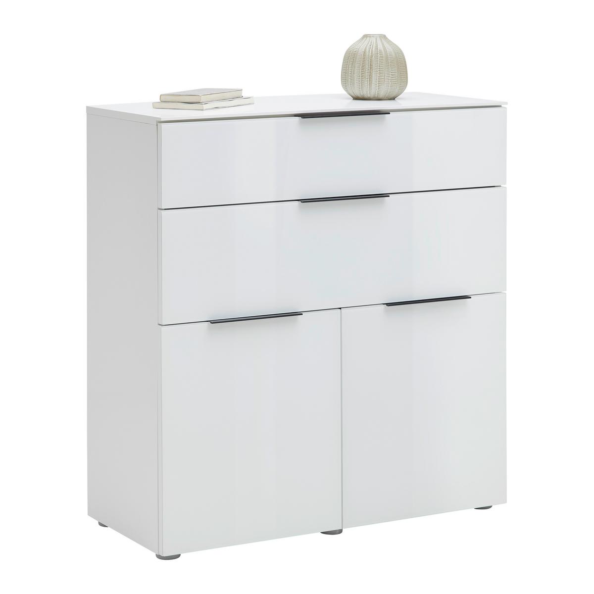 KOMODA VELARIS -EXKLUSIV- - šedá/bílá, Moderní, kov (90/98/40,5cm) - Mömax