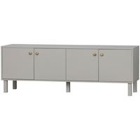 Lowboard Madu Hellgrau B: 160cm - Hellgrau/Grau, Design, Holz (160/56/46cm) - Livetastic