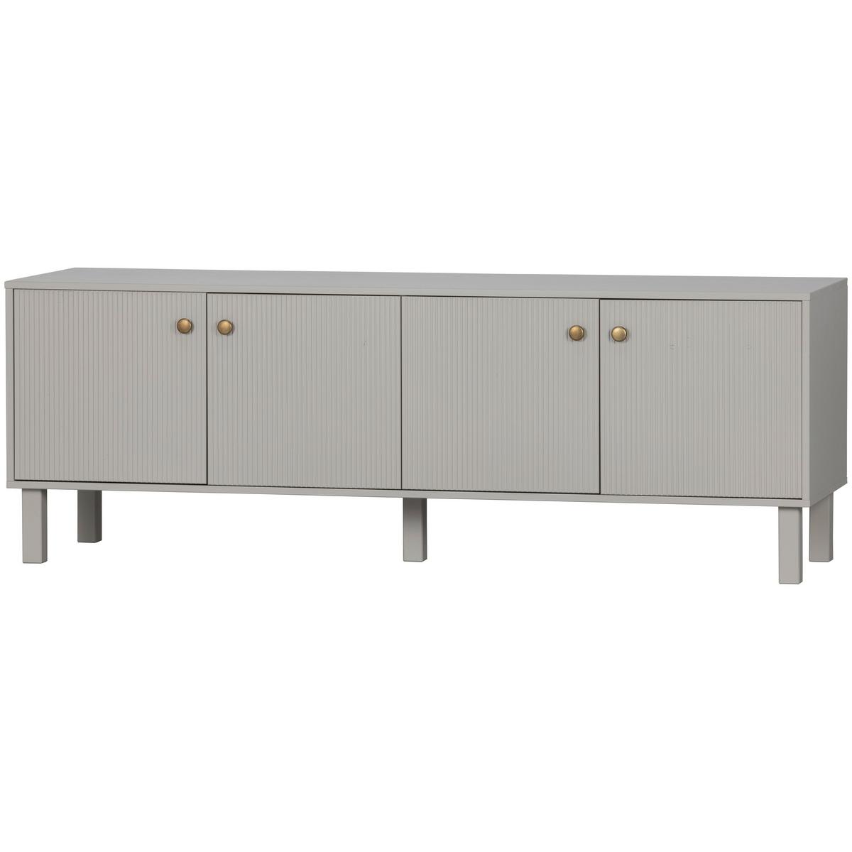 Lowboard Madu Hellgrau B: 160cm - Hellgrau/Grau, Design, Holz (160/56/46cm) - Livetastic