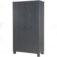 Garderobenschrank Dennis Grau B: 111 Cm - Grau, Design, Holz (111/202/55cm) - Livetastic