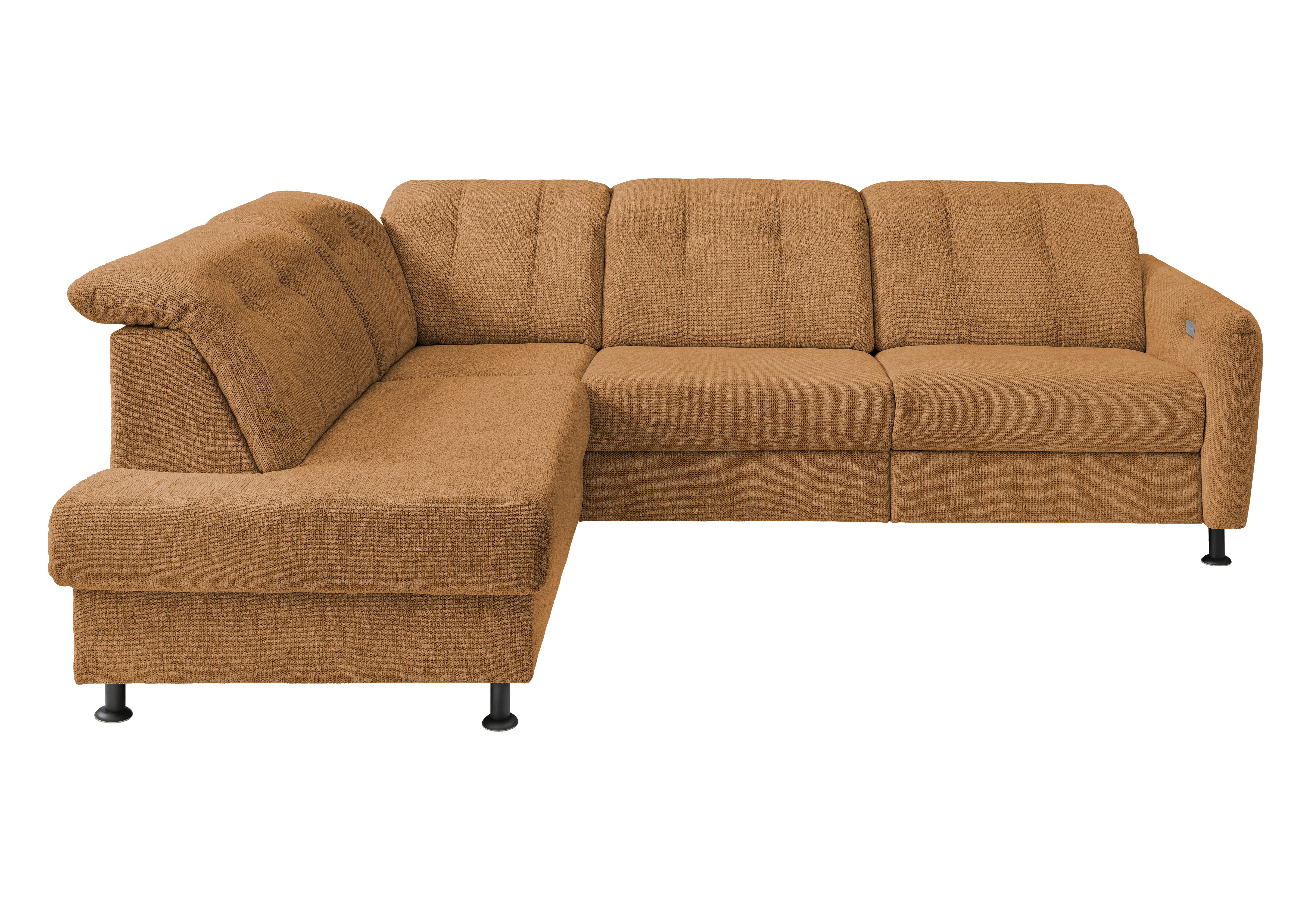 Ecksofa Minori Chenille Currygelb, S: ca. 198x270 cm - Currygelb/Schwarz, MODERN, Textil (198/270cm) - Livetastic