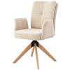 Armlehnstuhl Matei Webstoff Beige, B: 60 Cm - Beige/Naturfarben, KONVENTIONELL, Holz/Textil (60/94/66cm) - Livetastic