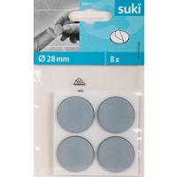 Bútorláb 28mm 8db - szürke, műanyag (2,8/0,15cm) - Suki