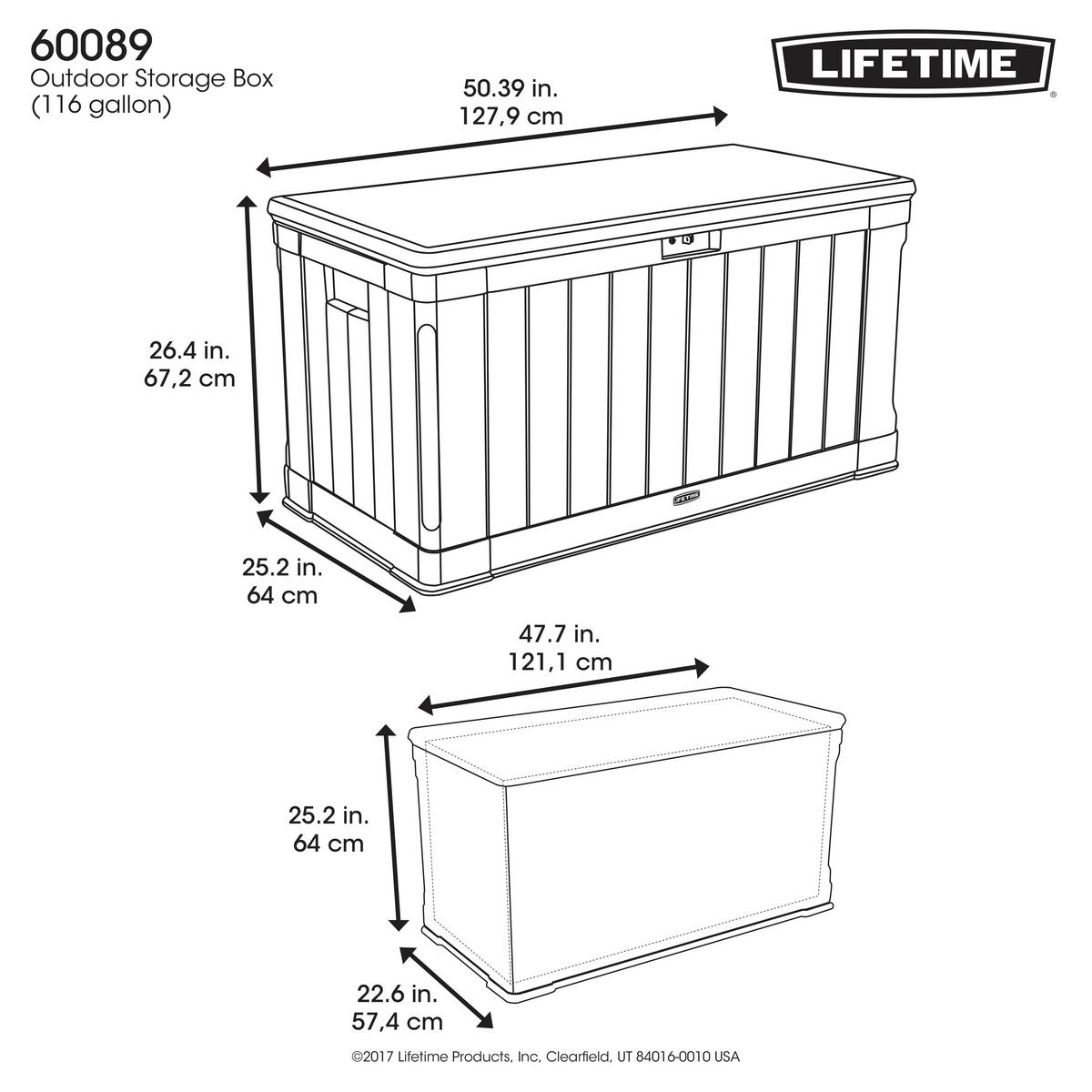 Kissenbox Wasserdicht Premium 128x67x64 cm 440l Braun - Braun, Basics, Kunststoff (128/67/64cm)