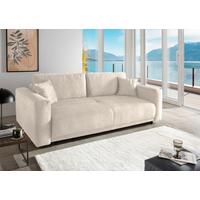 Schlafsofa Longo, Creme B: 245 Cm - Creme/Schwarz, MODERN, Textil (245/86/126cm) - Livetastic