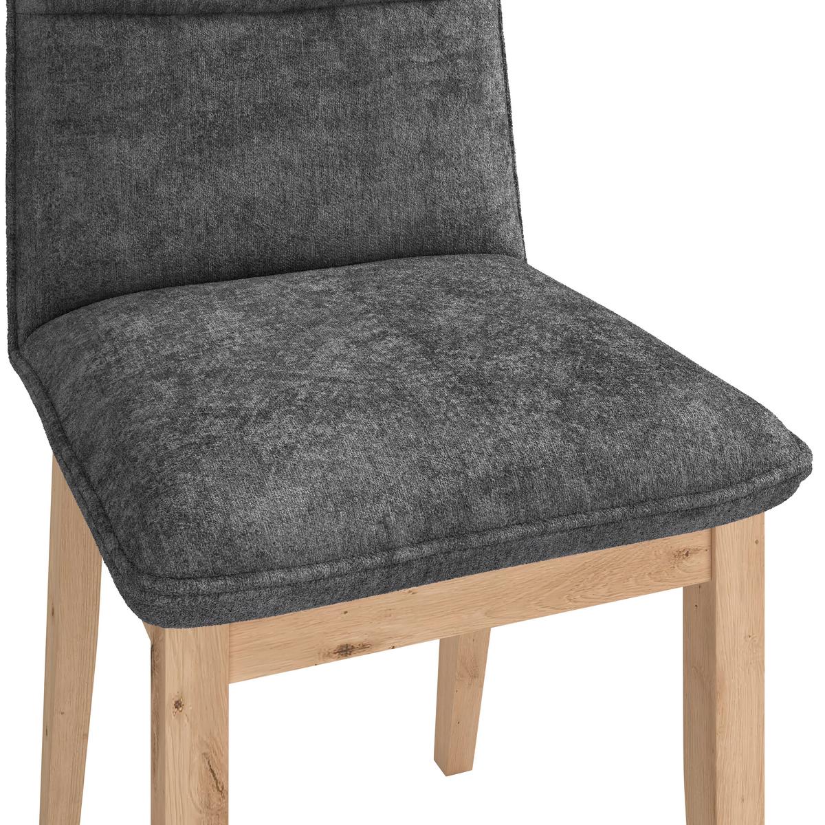 Stuhl Beluna Ii - Eichefarben/Anthrazit, KONVENTIONELL, Holz/Textil (47/91/44cm) - James Wood