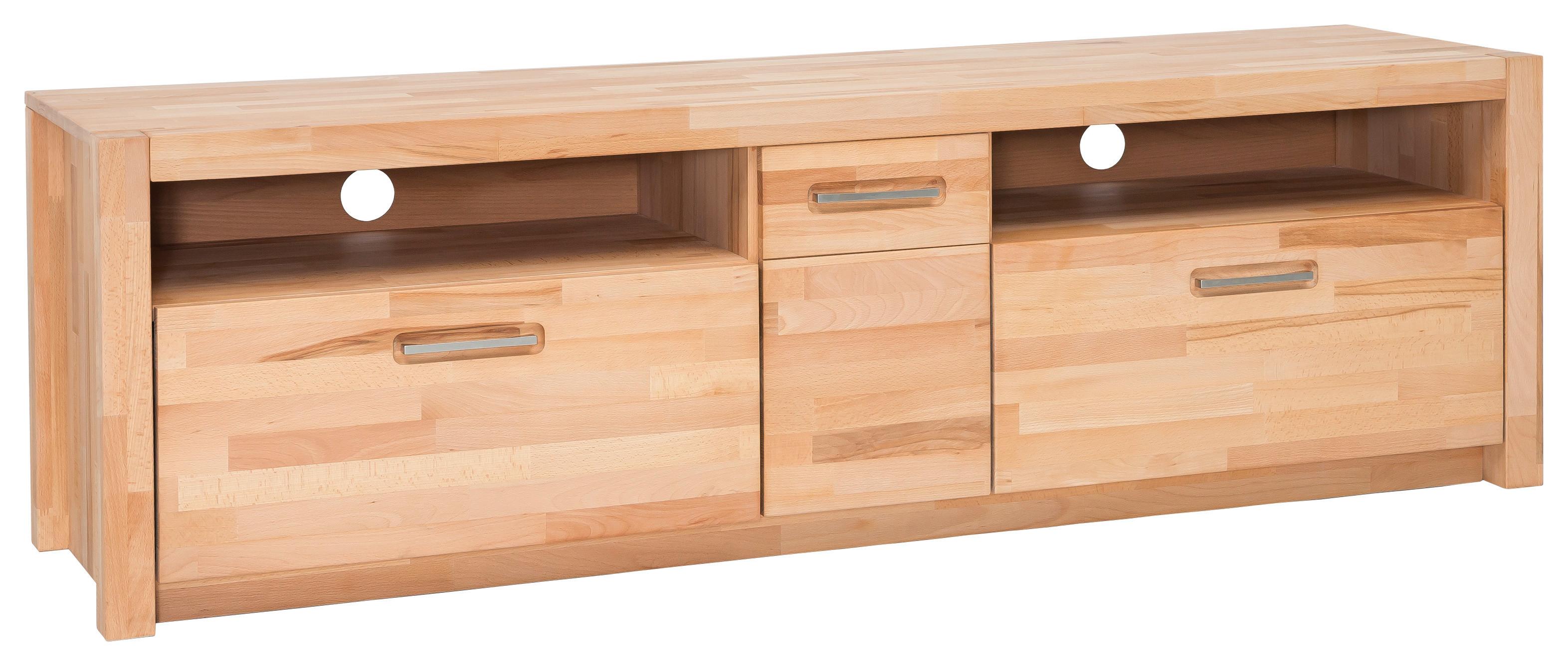 TV-Element Buchefarben, B: 185 cm - Buchefarben, Design, Holz (185/58/50cm) - MID.YOU
