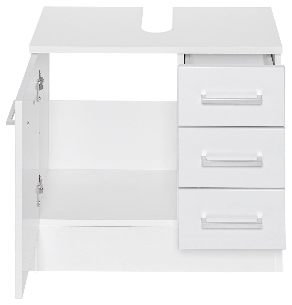 Waschbeckenunterschrank Riga B: 60 cm Weiß - Weiß, MODERN, Holzwerkstoff (60/54/35cm) - Held