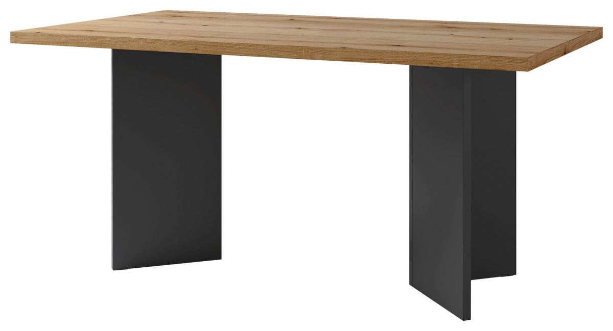 Esstisch Marten - Eichefarben/Anthrazit, MODERN, Holzwerkstoff (160/90/75,5cm) - MID.YOU