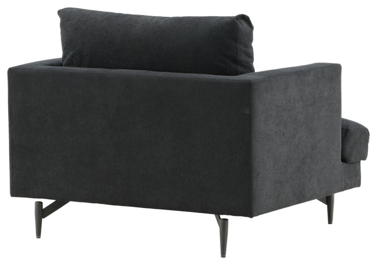 Sessel Sofia - Schwarz, Design, Textil/Metall (104/82/92cm) - Livetastic