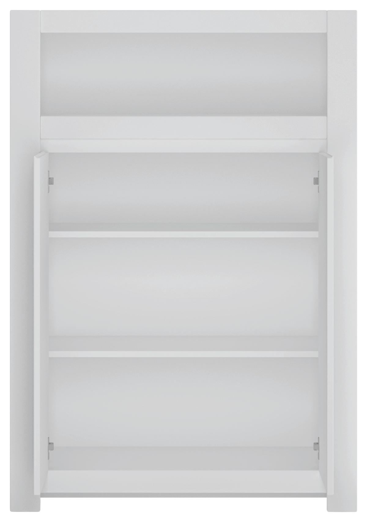 Komoda NOVI barva bílá - bílá/černá, Moderní, kompozitní dřevo/plast (92/133/42,2cm) - Premium Living