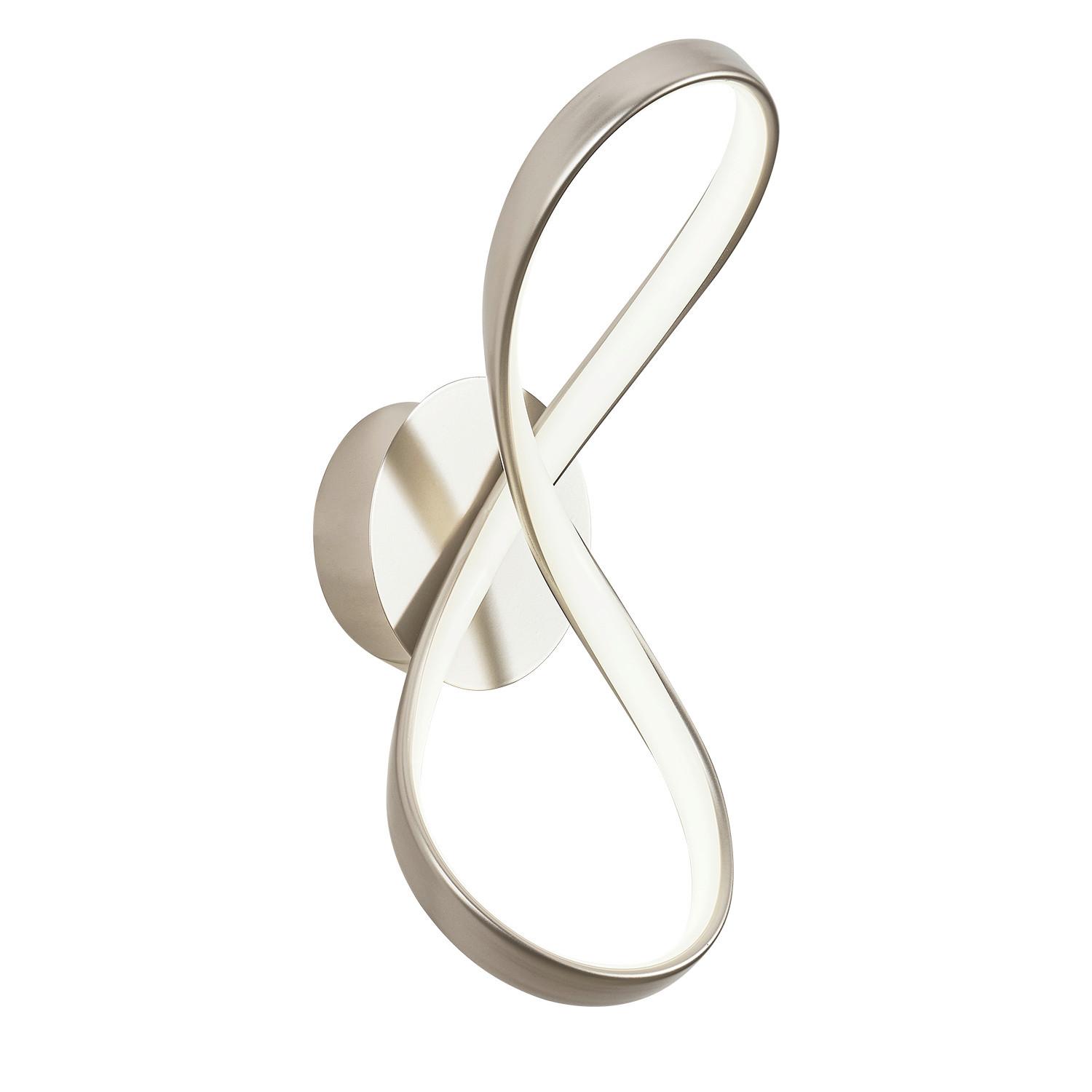 Wandleuchte 5050/AP - Silberfarben, Design, Metall (15/15/34cm)