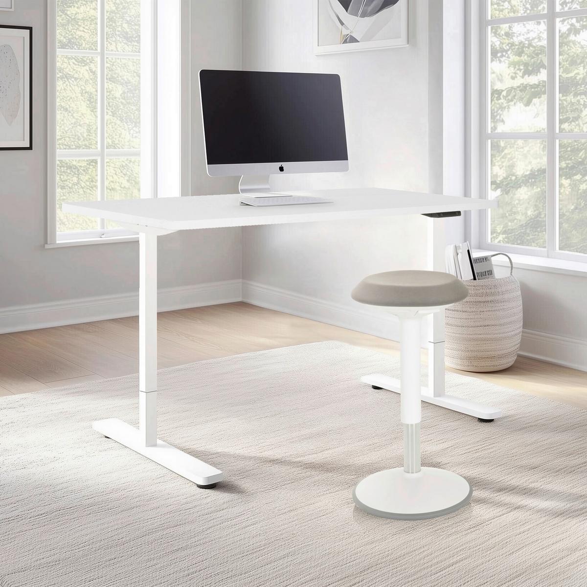 Schreibtisch Weiß B: 120 cm - Weiß, MODERN, Holzwerkstoff (120/60/75 - 120cm) - MID.YOU