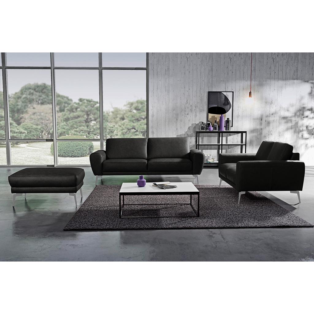 2-SITZER-SOFA Spring Schwarz Chrom B: 207 cm