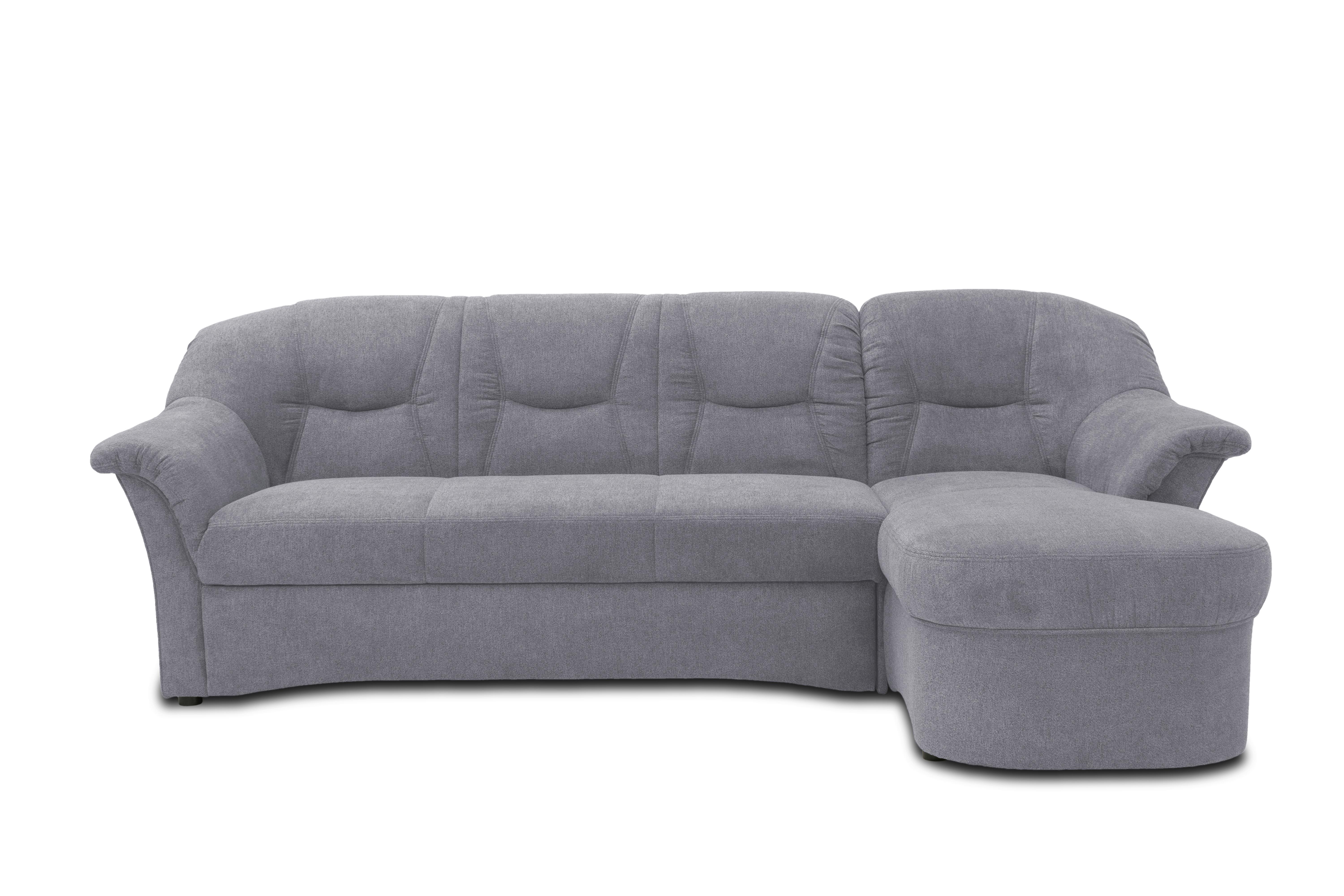 Ecksofa m. Schlaffunktion Sarafina Dunkelgrau 232x146 cm - Dunkelgrau/Schwarz, KONVENTIONELL, Textil (232/146cm) - MID.YOU
