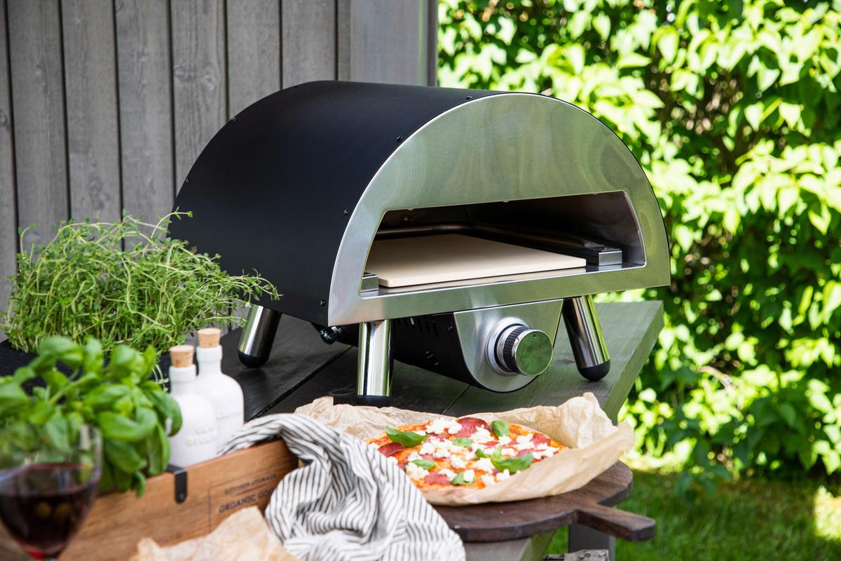 Pizzaofen Sentosa - Schwarz, KONVENTIONELL, Metall (52/39/49cm) - Gardenson