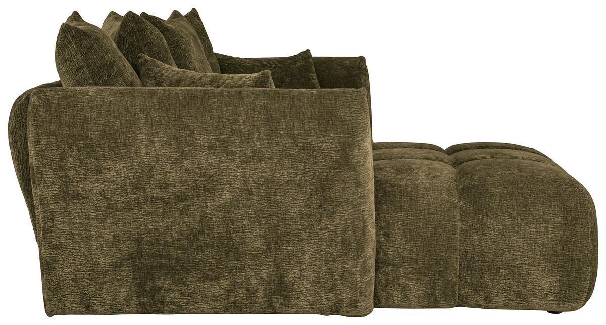Univerzálna sedačka CAMMELLIO, olivovozelená žen., 7 vankúšov - olivovozelená/čierna, Modern, textil (296/75-95/189cm) - Mömax
