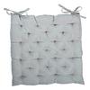 Sitzkissen Agatha Silber 40x40 cm Polyester - Silberfarben, KONVENTIONELL, Textil (40/40/5cm) - Ondega