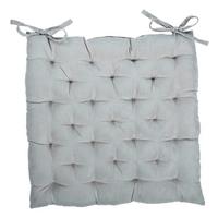 Sitzkissen Agatha Silber 40x40 cm Polyester - Silberfarben, KONVENTIONELL, Textil (40/40/5cm) - Ondega