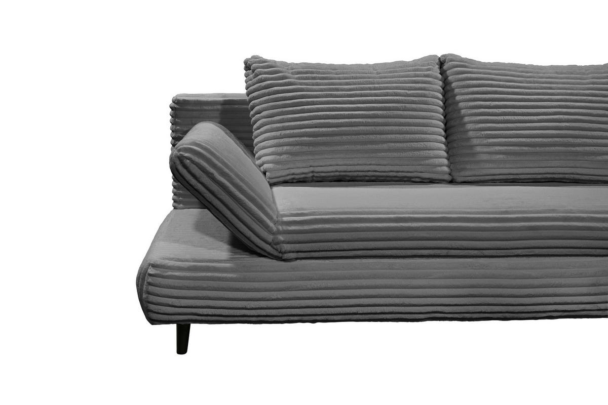 Schlafsofa Sunny Anthrazit B: 212 Cm - Anthrazit/Schwarz, KONVENTIONELL, Textil (212/88/101cm) - MID.YOU