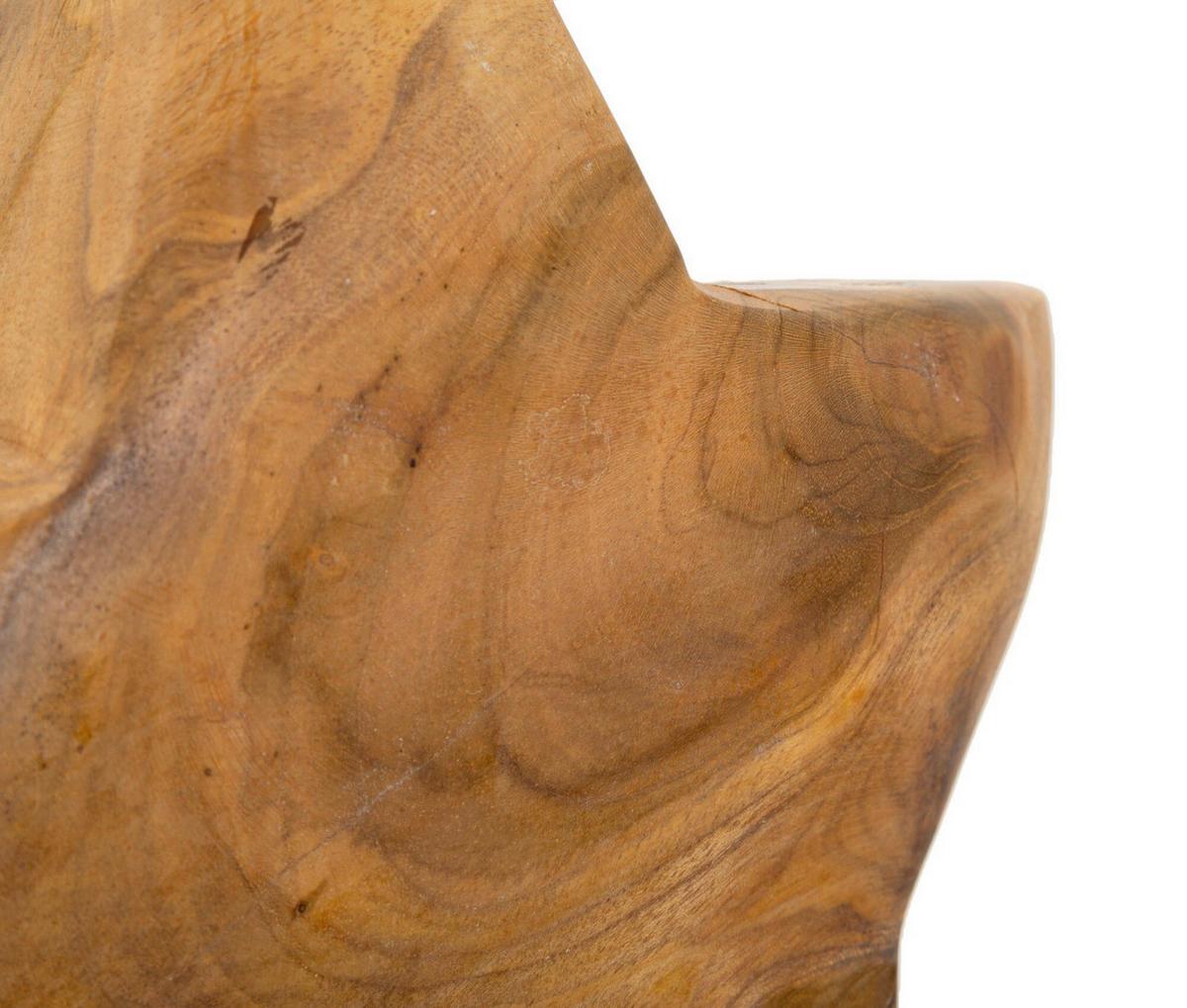 Skulptur Star Teak, Braun B: 28 cm - Braun, Basics, Holz (28/42/12cm)