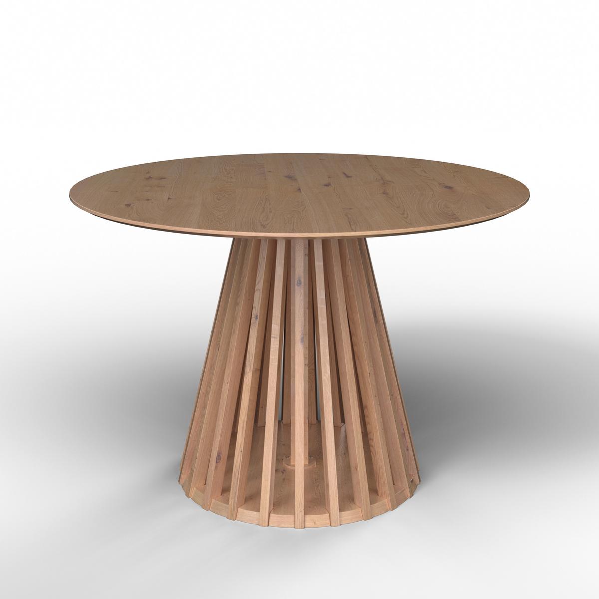 Jedálenský stôl dyha /masív ENNO 120 - farba duba, Modern, drevo/kompozitné drevo (120/120/75cm) - Bessagi Home