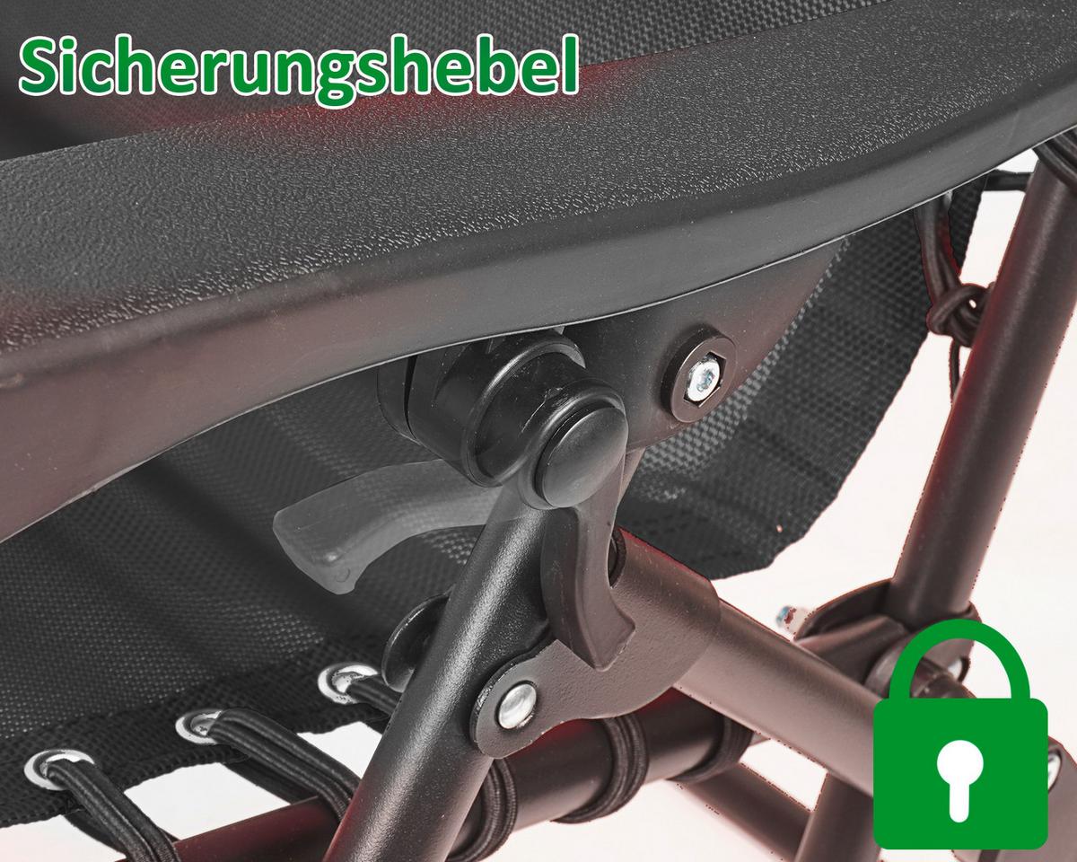 Bäderliege Relax Kunststoff Klappbar - Anthrazit, Basics, Kunststoff (84/109/65cm)