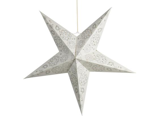 Led Dekoračná Lampa Kiara - sivá/biela, papier (60cm) Led Dekoračná Lampa Kiara - sivá/biela, papier (60cm)