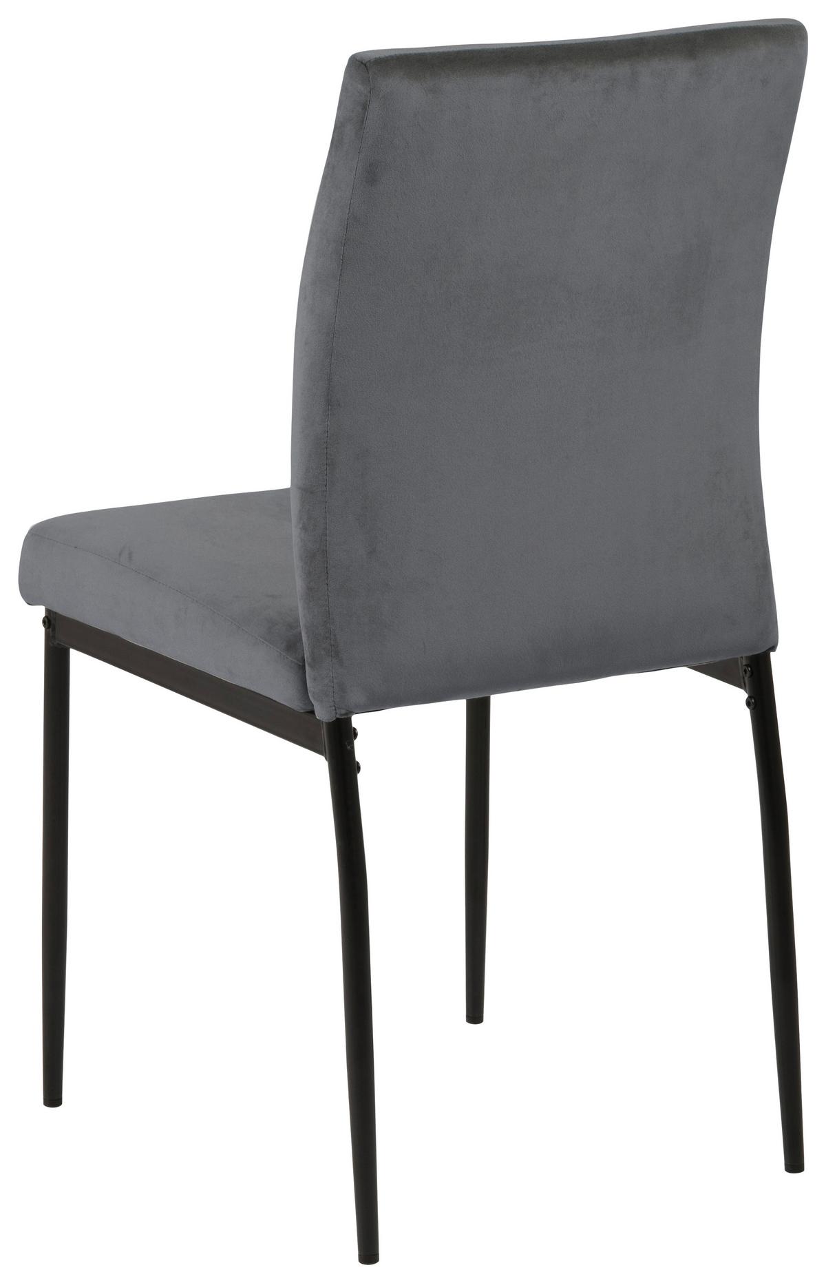 Jedálenská stolička DEMI sivá - čierna/tmavosivá, Konventionell, kov/textil (45/90,5cm) - MID.YOU