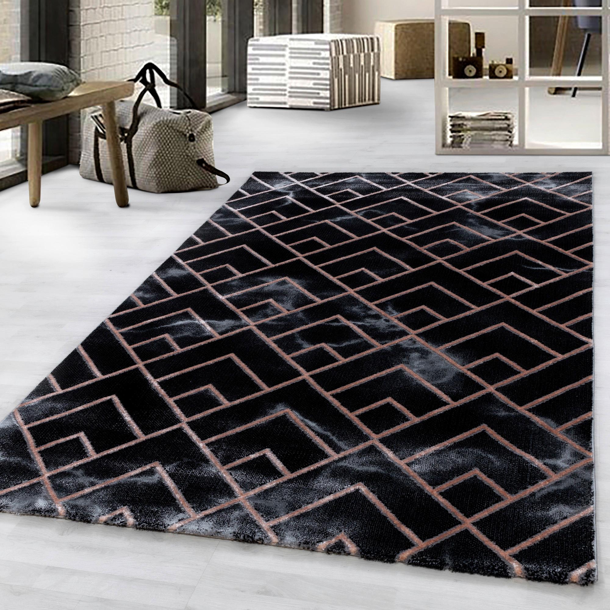 Webteppich Bronze/Schwarz Naturfaser Naxos 140x200 cm - Bronzefarben, Design, Textil (140/200cm)