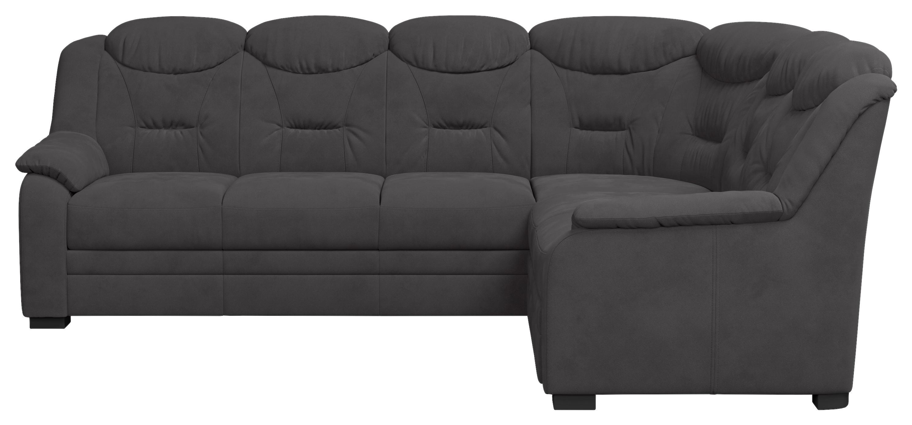 Ecksofa Marcus - Anthrazit/Schwarz, Basics, Textil (263/211cm) - MID.YOU