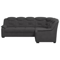 Ecksofa Marcus - Anthrazit/Schwarz, Basics, Textil (263/211cm) - MID.YOU